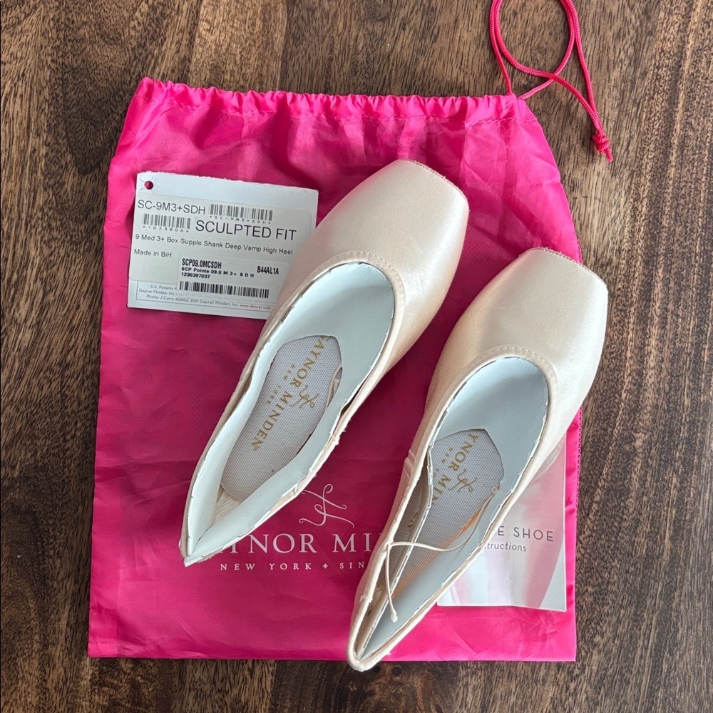 Gaynor Minden Europa Pointe Shoes - Supple (pink bag), size 9, Sculpted fit